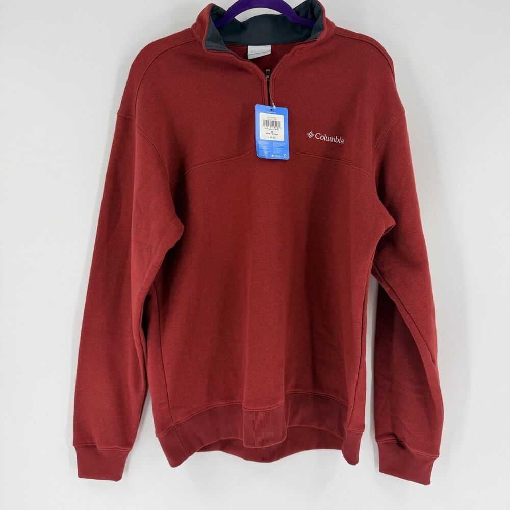 NEW Columbia Men’s Hart Mountain Half Zip Pullover Sweatshirt Large